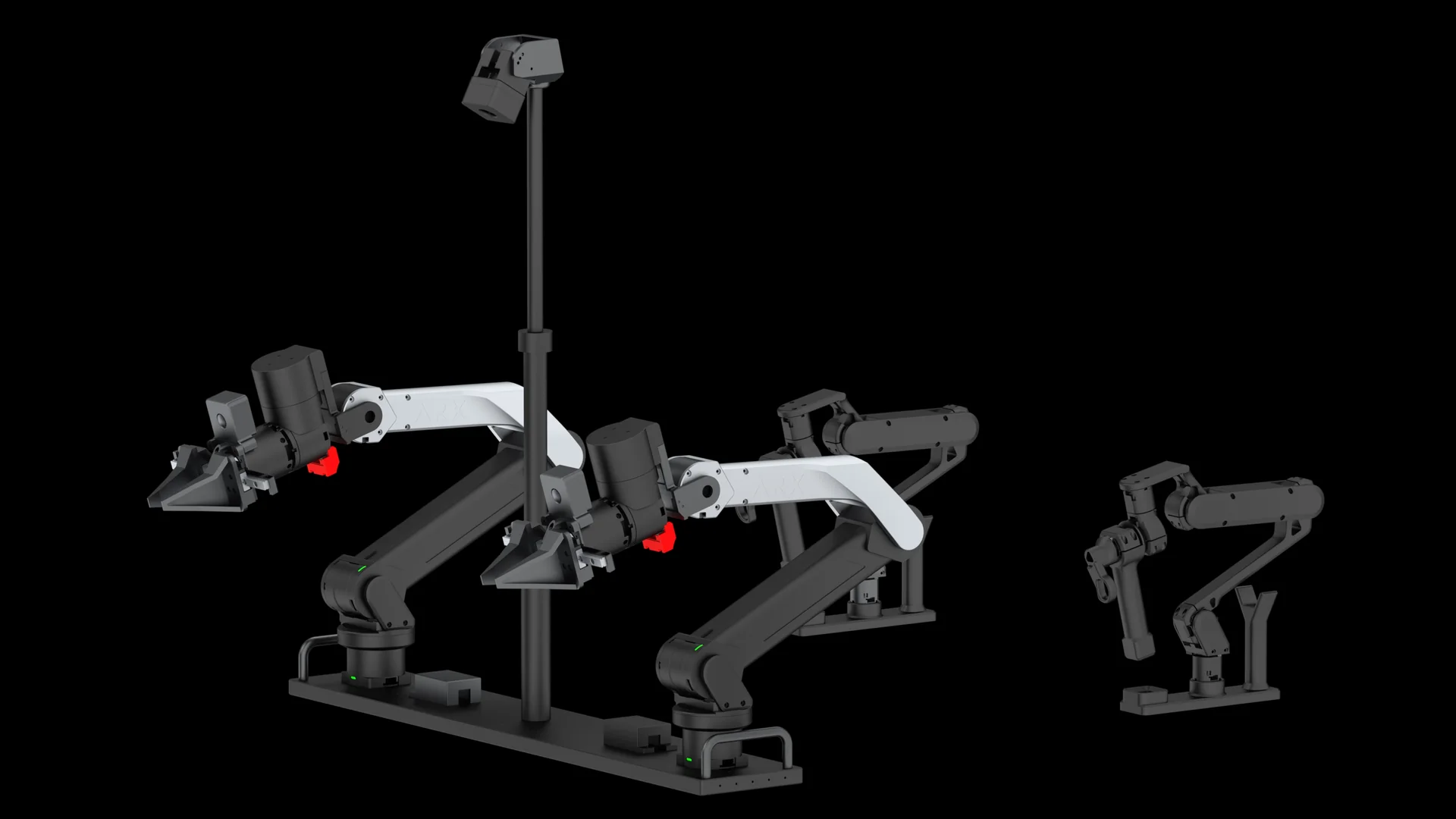 ARX bimanual data-collection platform with leader arms